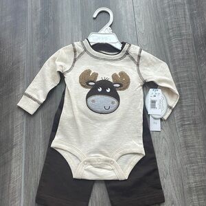 Koala Kids Boys Moose Set- 3 months. Never worn